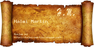 Halmi Martin névjegykártya